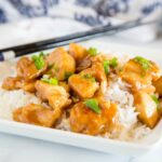 General Tso Chicken - this is an easy homemade takeout recipe you can make in just minutes any night of the week.  A lighter version without deep fried chicken, but still so full of flavor with just a little kick. 
