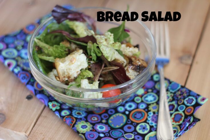 bread salad in a bowl