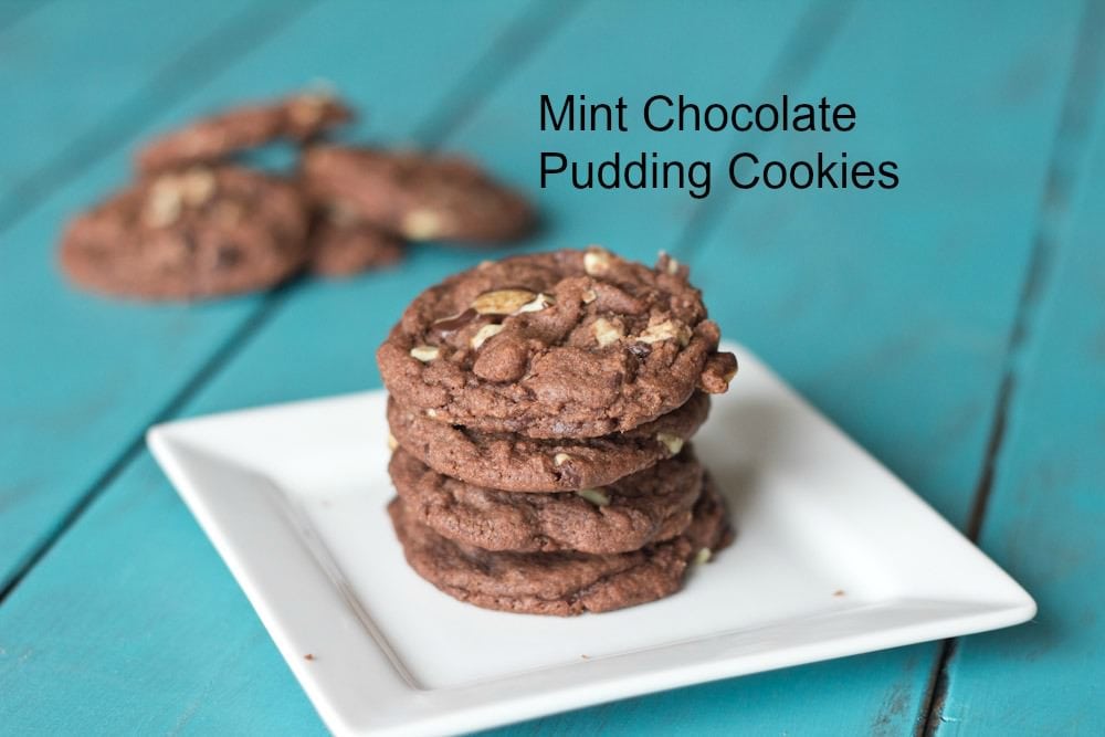 Mint Chocolate Pudding Cookies {Dinners, Dishes, and Desserts}