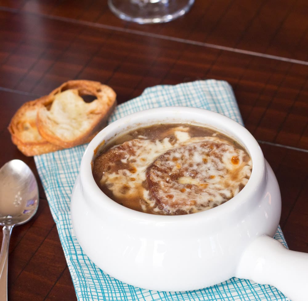 french onion soup in a bowl