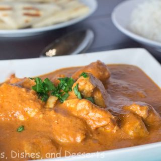 indian butter chicken on a plate