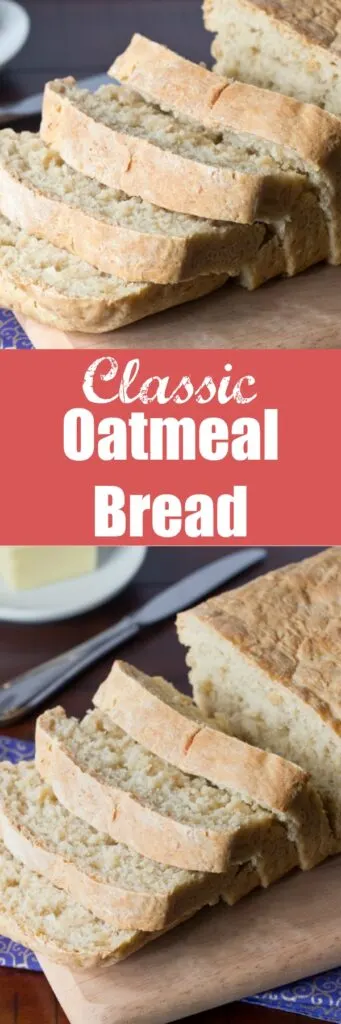 Classic Oatmeal Bread - Soft and tender bread that is amazing fresh out of the oven!  The oats give it a great texture and makes great sandwiches and toast, or just have a slice slathered with butter. 