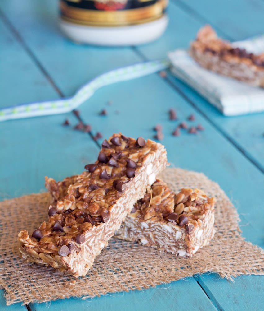 Chocolate Peanut Butter Granola Bars
