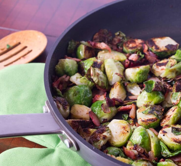 Roasted Brussels Sprouts with Bacon & Balsamic