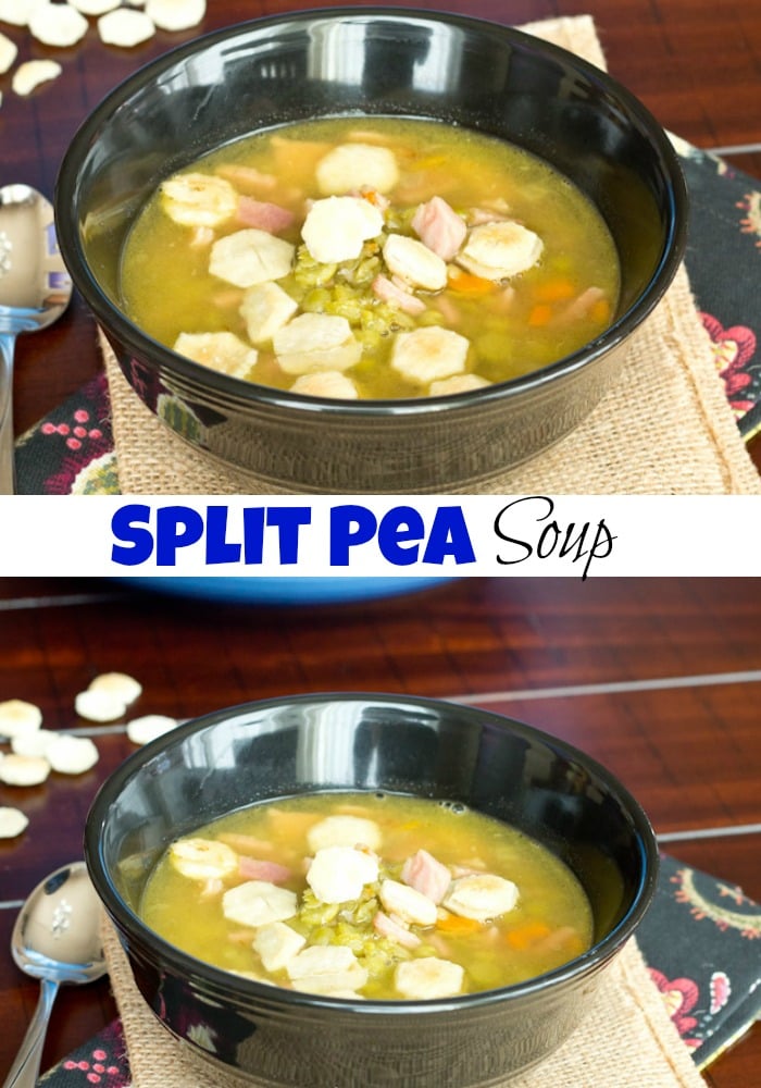 Split Pea Soup - Using leftover ham makes the best soup!  This split pea with ham soup is comforting, delicious and makes a great meal!