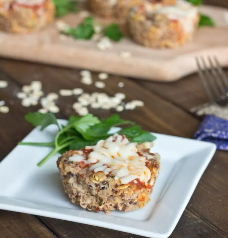 turkey quinoa muffins cups on a plate