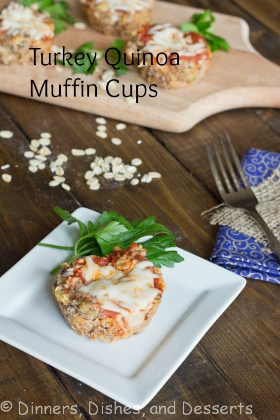turkey quinoa muffins cups on a plate