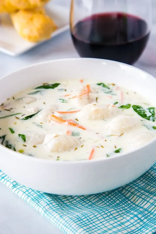 Chicken Gnocchi Soup is so easy to make and perfect for a cold night