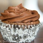 dark chocolate mint cupcakes in wrappers
