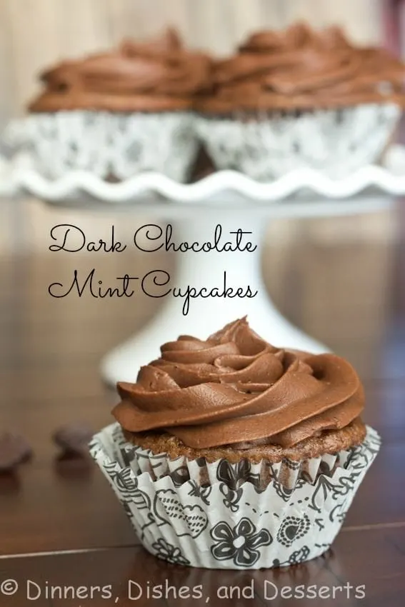 Dark Chocolate Mint Cupcakes