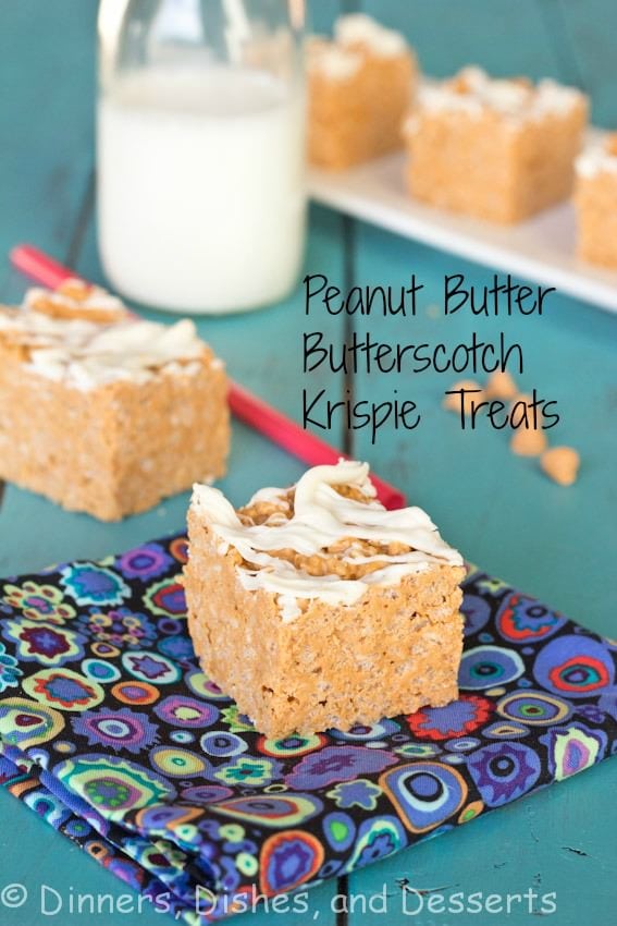Peanut Butter Butterscotch Krispy Treats