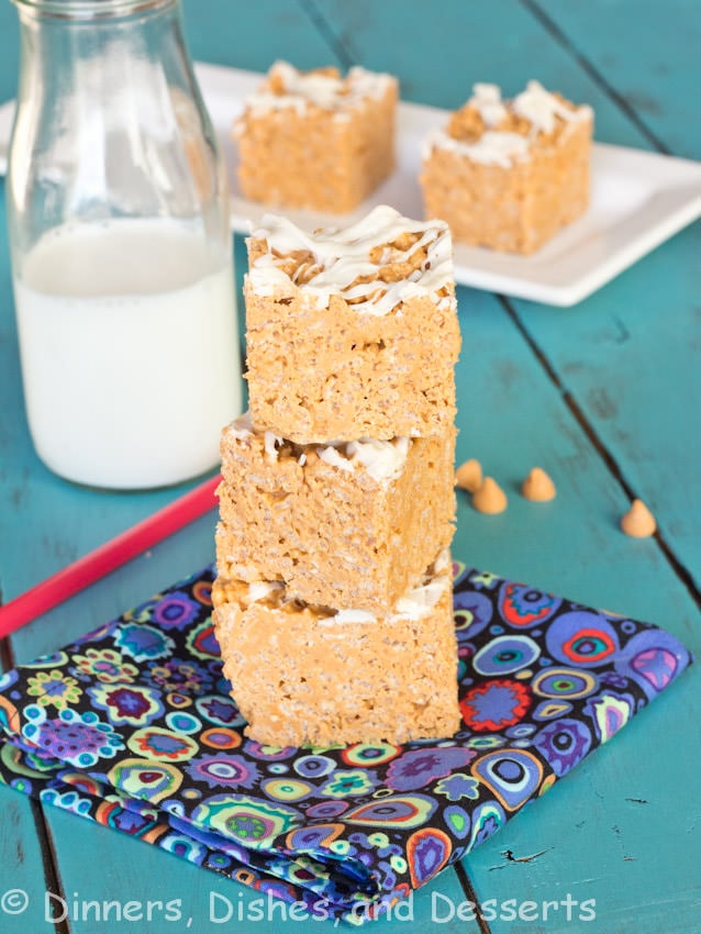 Peanut Butter Butterscotch Krispie Treats