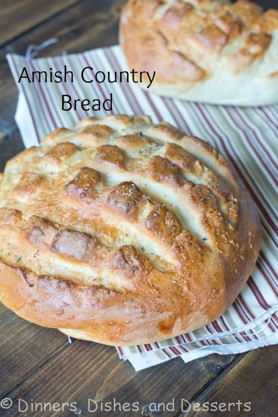 amish country bread on a napkin