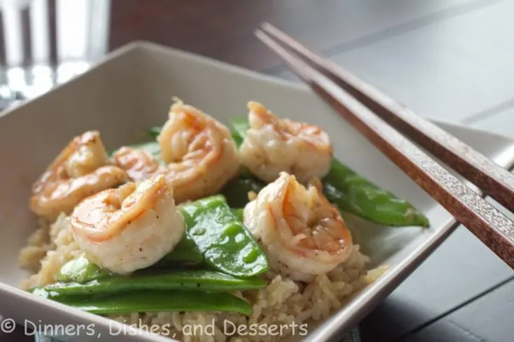 black pepper caramel shrimp on a plate