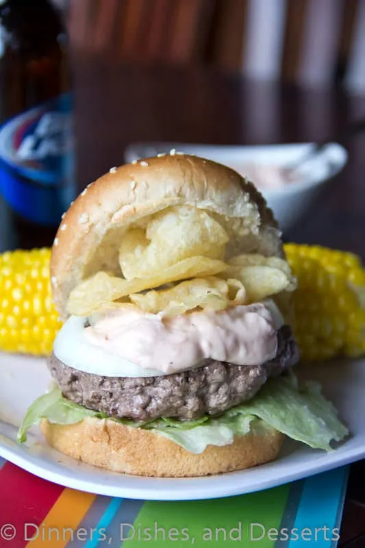 crunchburger on plate