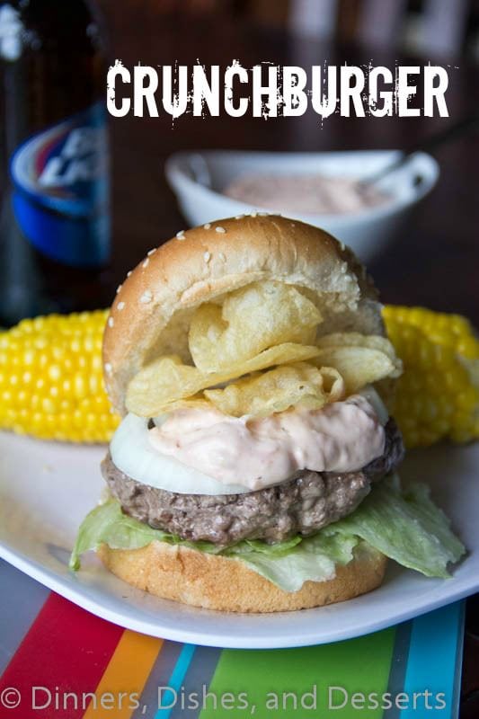 crunchburger on plate