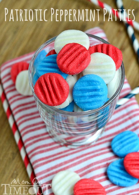 red white and blue peppermint-patties