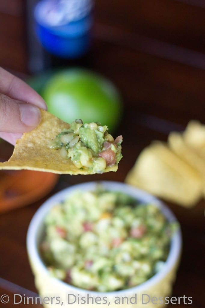 roasted corn and avocado salsa in a bowl