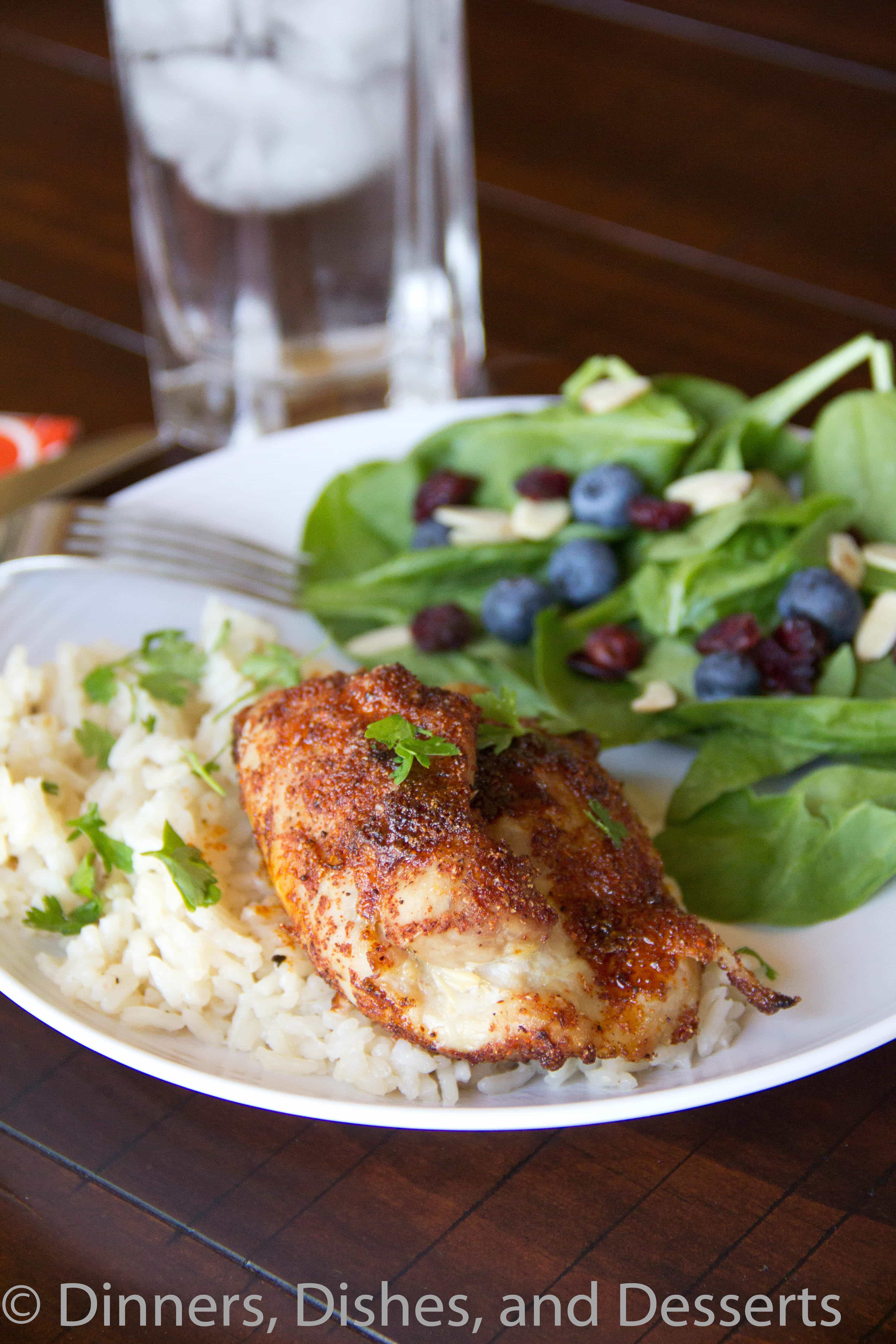 Spiced Chicken Thighs with Garlicky Rice
