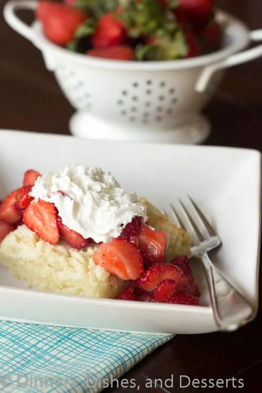 strawberry shortcake on a plate