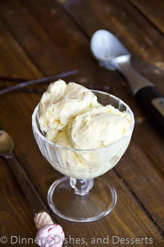 vanilla bean ice cream in a bowl