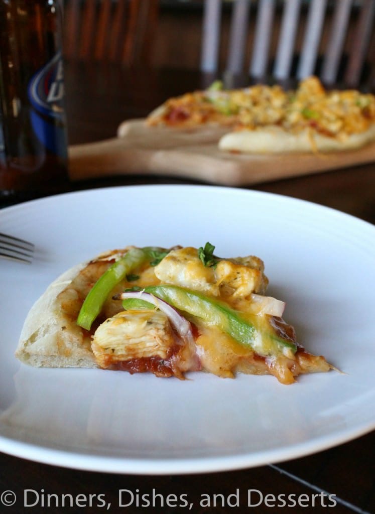 chicken fajita pizza on a board