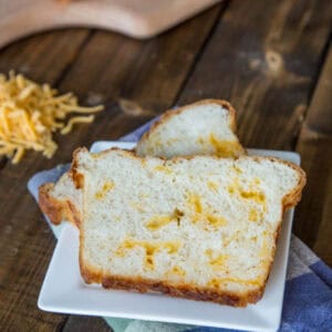 close up sliced crumpet loaf bread