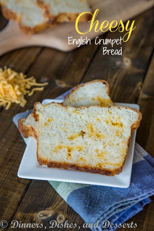 cheesy english crumpet bread on a plate