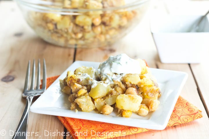 Curried Potatoes with Chickpeas