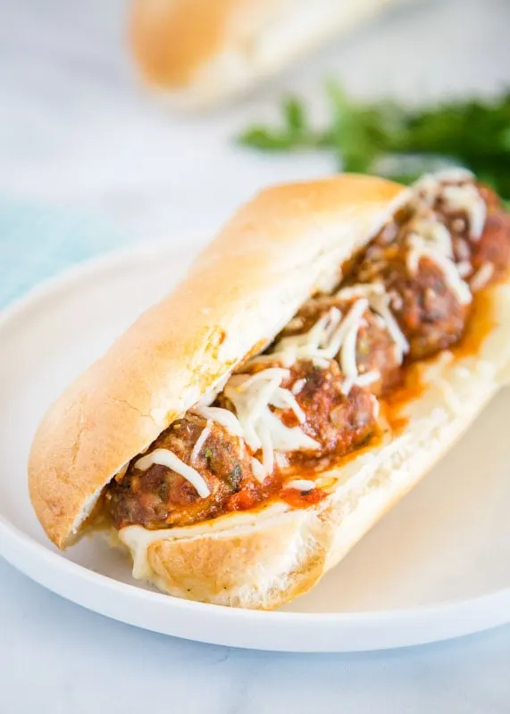 Easy meatball sandwich that you can serve as dinner or even serve for a party.