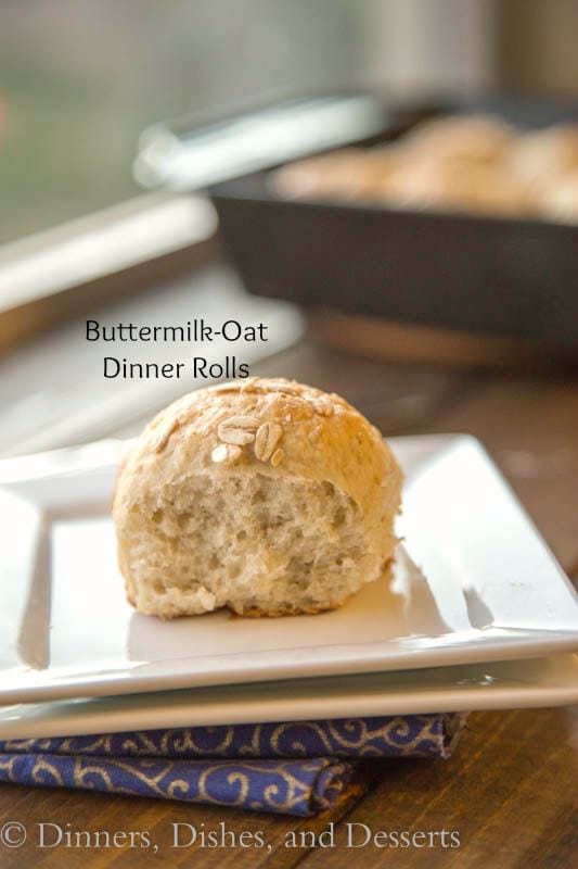 buttermilk oat rolls on a plate