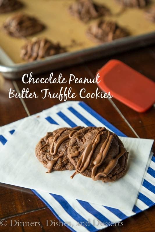 Chocolate Peanut Butter Truffle Cookies