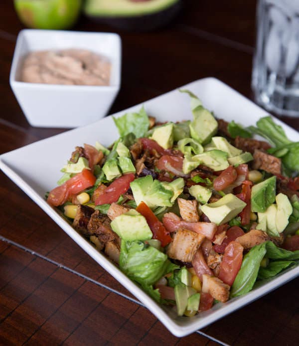 Chopped Mexican Salad with Creamy Chipotle Dressing