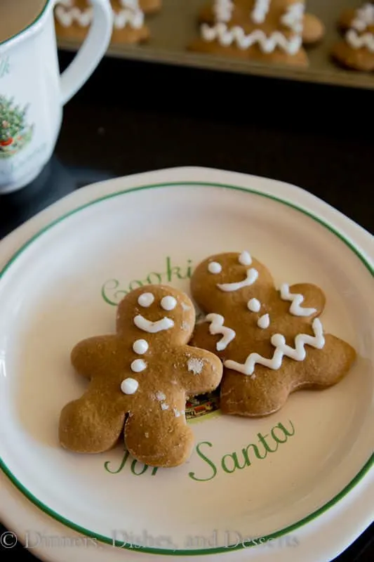 gingerbread men on a plate