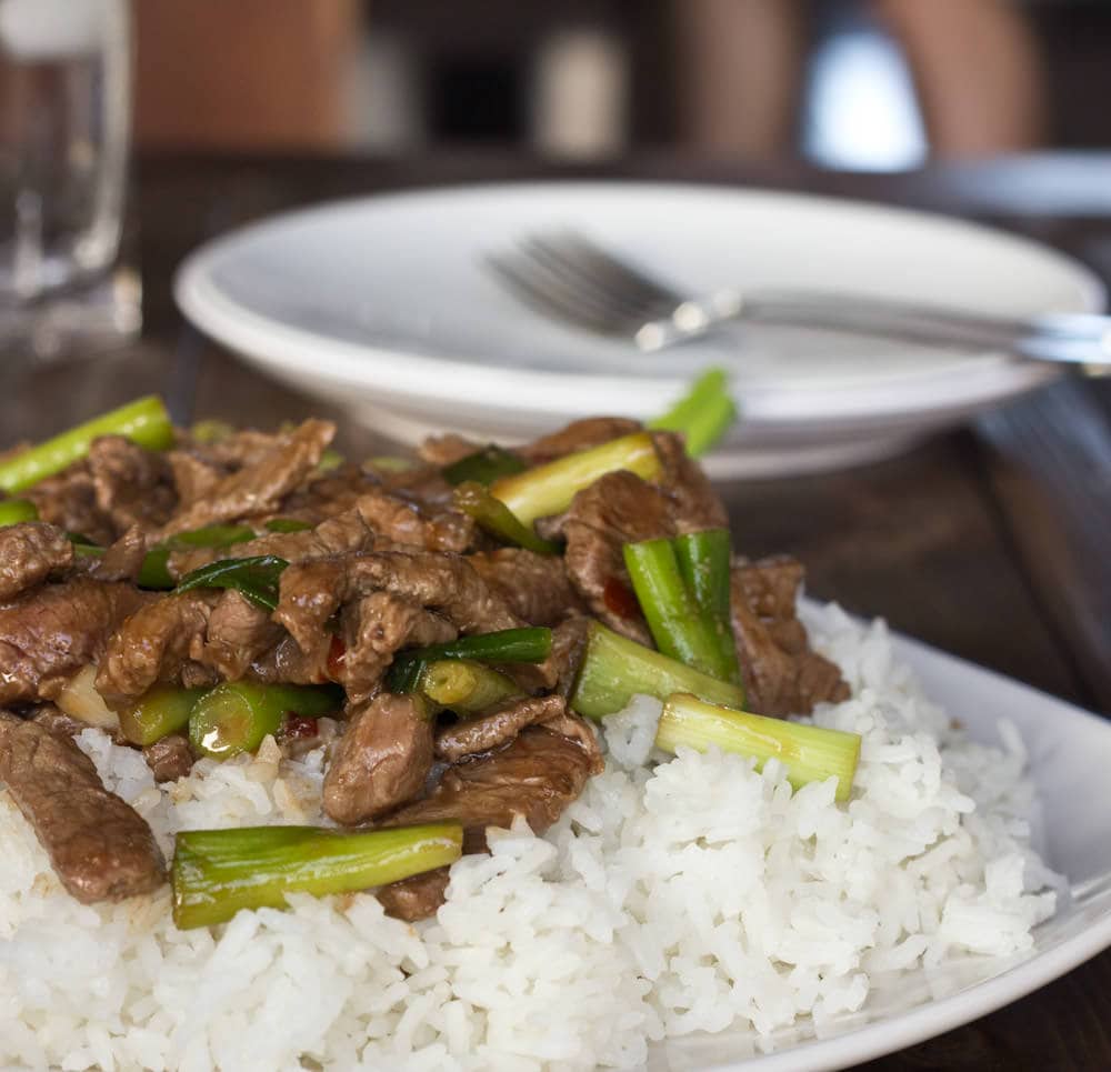 Mongolian Beef - A super fast (under 20 minutes), and healthy Asian beef stir fry. Faster and better than calling for take out