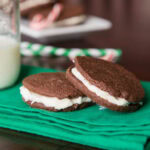 homemade peppermint oreos close up