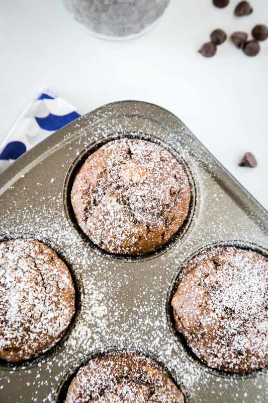 Chocolate for breakfast you don't have to feel guilty about?  These healthy chocolate muffins are a great breakfast
