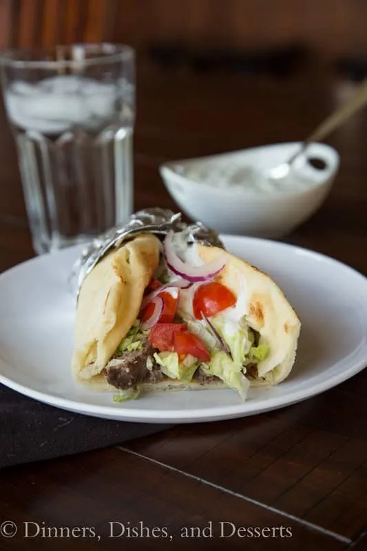 gyro on a plate