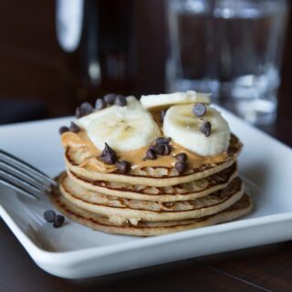protein pancakes on a plate