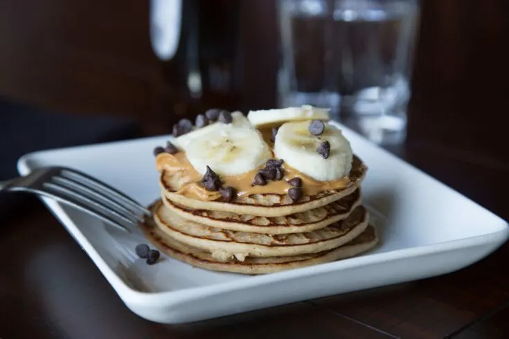 protein pancakes on a plate