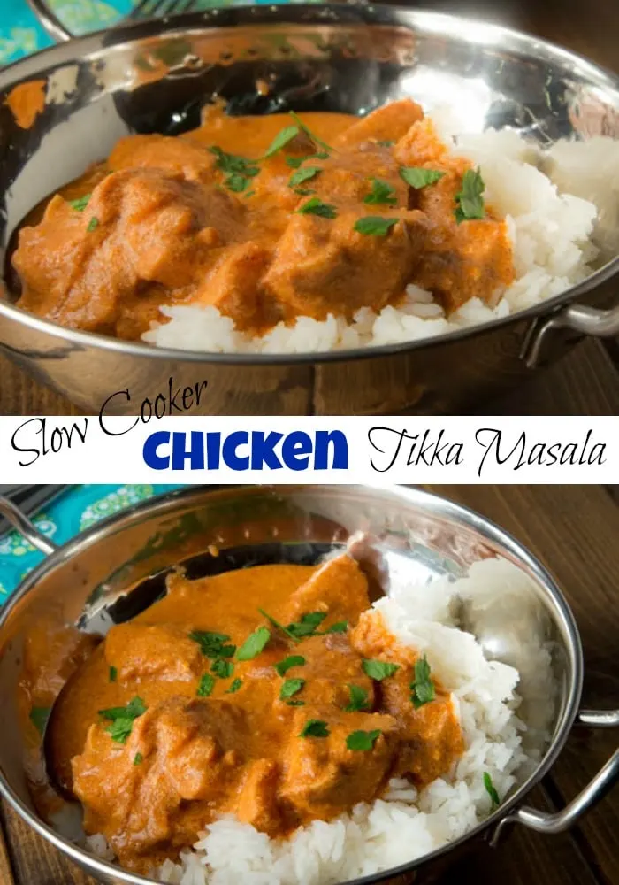 Slow Cooker Tikka Masala - Use your slow cooker to make a flavorful, comforting Indian Chicken Tikka Masala. Easy and great for any night of the week.