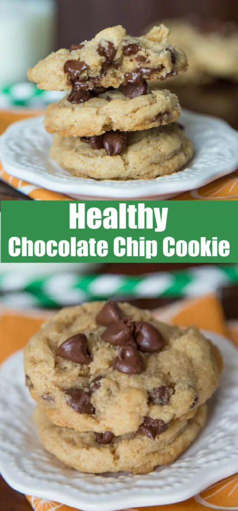 close up healthy chocolate chip cookie