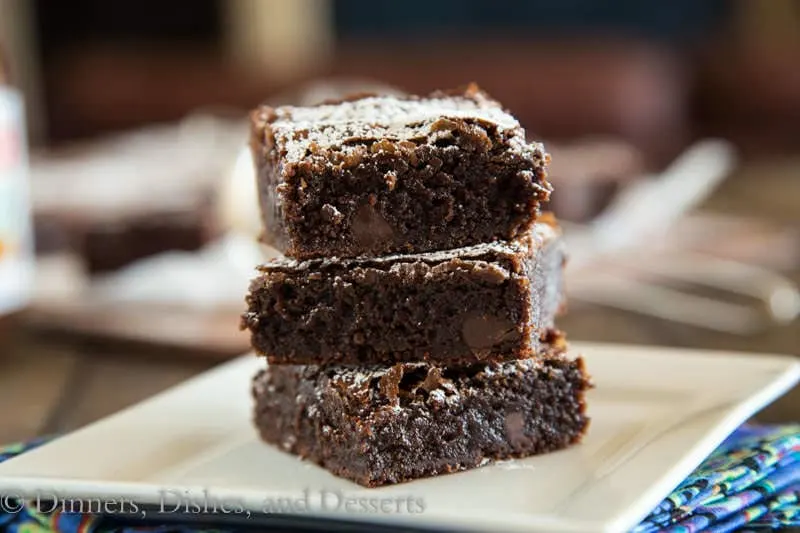 Fudgy Nutella Brownies - rich and fudgy brownies with tons of Nutella flavor