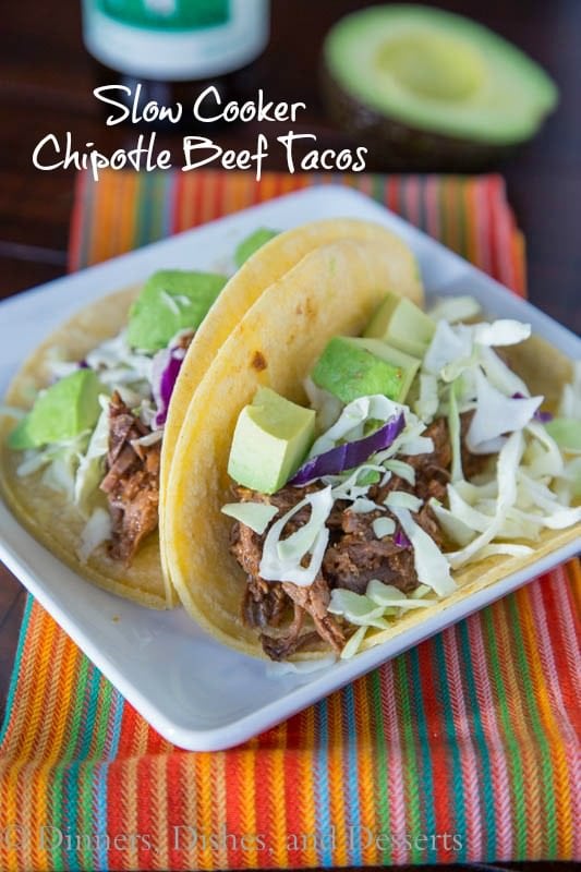 Slow Cooker Chipotle Beef Tacos