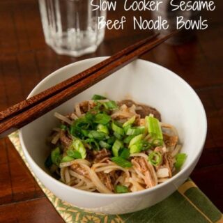 sesame beef noodle bowls
