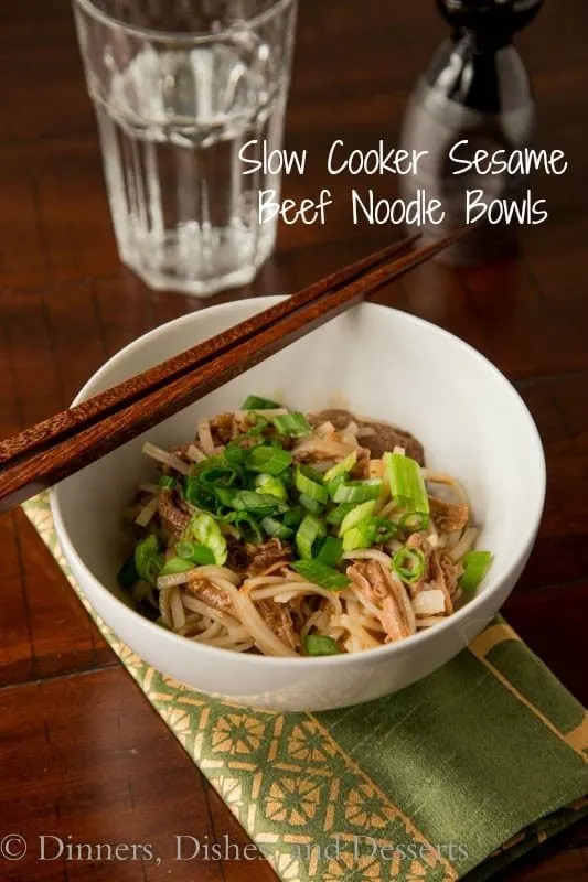 Slow Cooker Sesame Beef Noodle Bowls