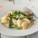Creamy Spring Gnocchi - great use for leftover ham and spring veggies!
