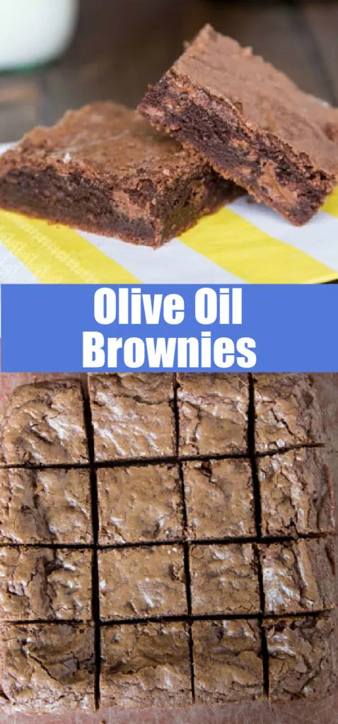 close up of olive oil brownies