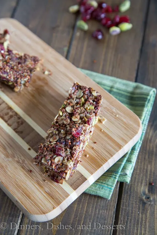 Pistachio-Cranberry Energy Bars | Dinners, Dishes, & Desserts