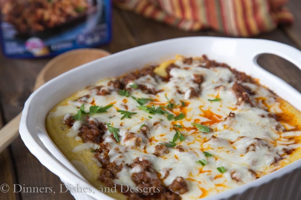 italian sausage casserole in a pan